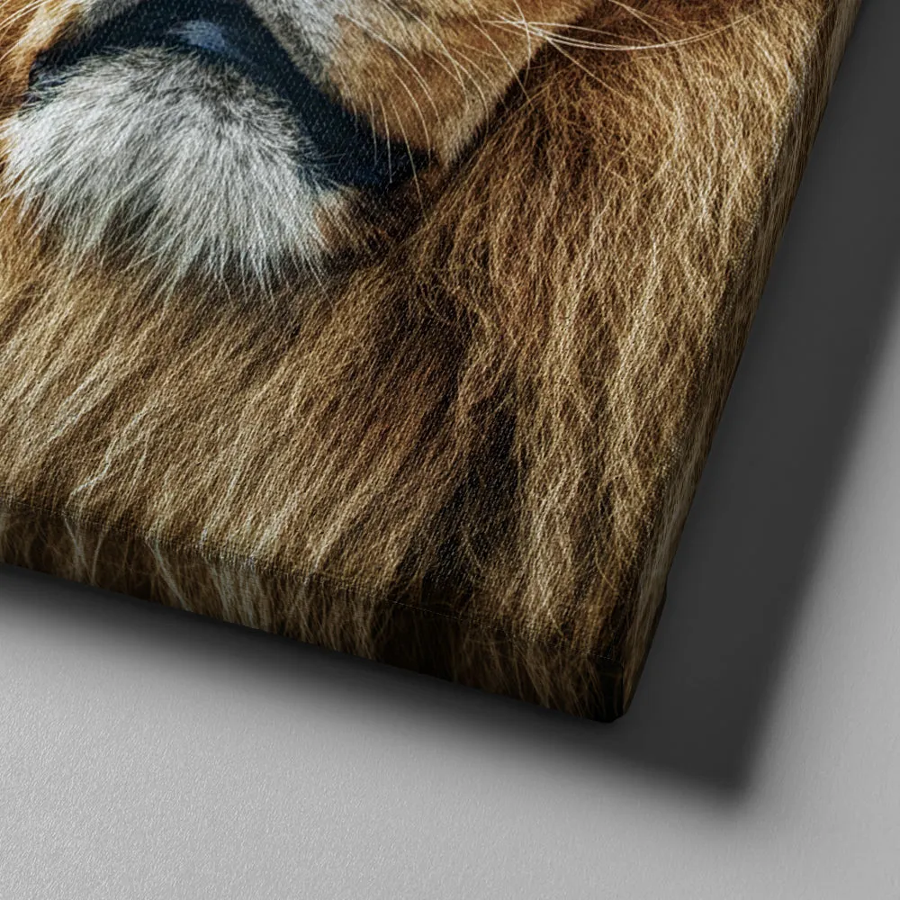 King Of Lions Joshua 19 Be Strong And Courageous Wall Art - Christian Canvas Wall Art