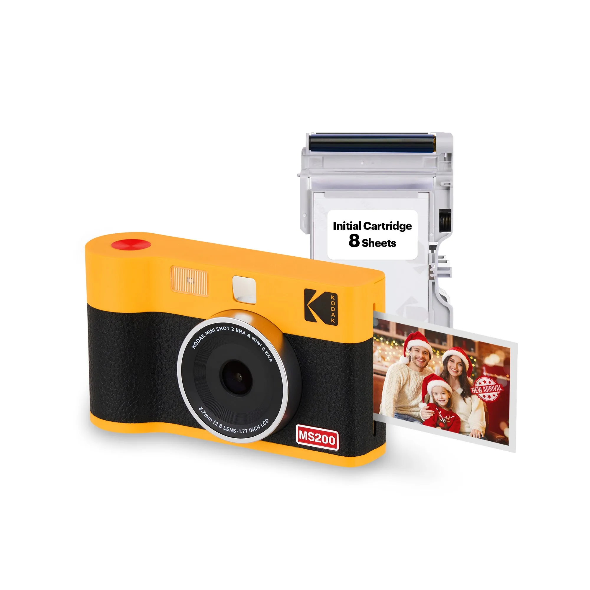 KODAK Mini Shot 2 ERA 2-in-1 Instant Camera and Photo Printer (2.1x3.4) (Camera   8 Sheets)