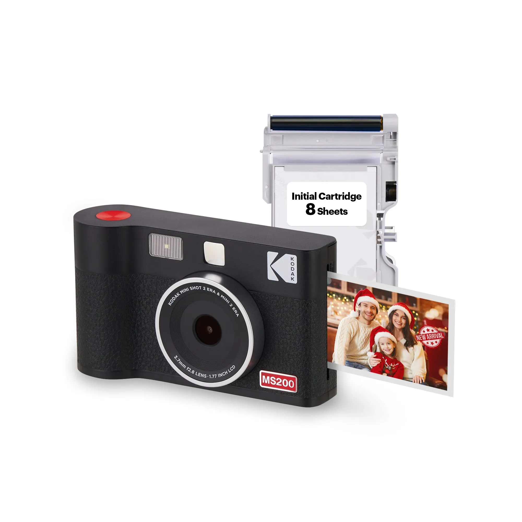 KODAK Mini Shot 2 ERA 2-in-1 Instant Camera and Photo Printer (2.1x3.4) (Camera   8 Sheets)