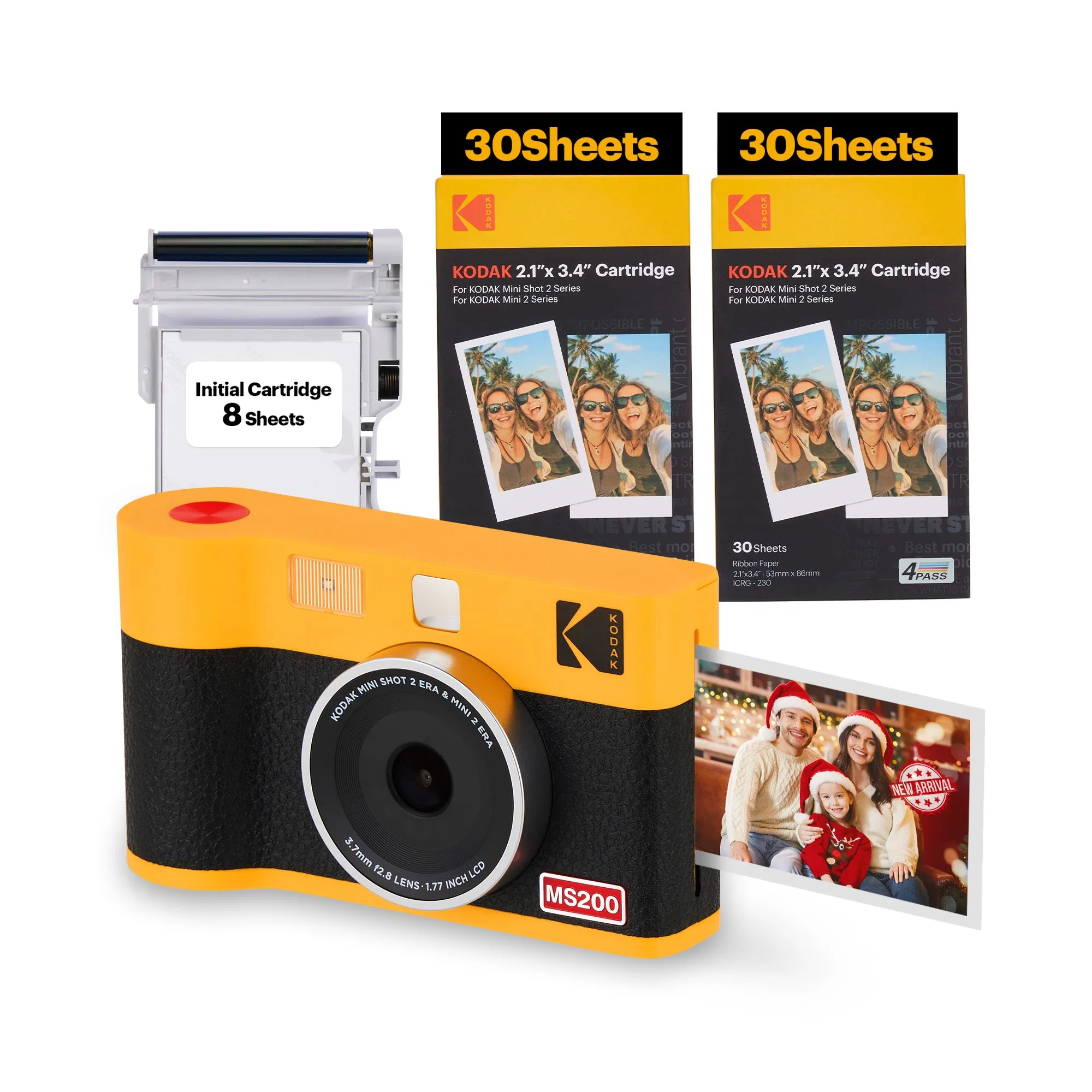 KODAK Mini Shot 2 ERA 4PASS 2-in-1 Instant Camera and Photo Printer (2.1x3.4) (Camera   68 Sheets)