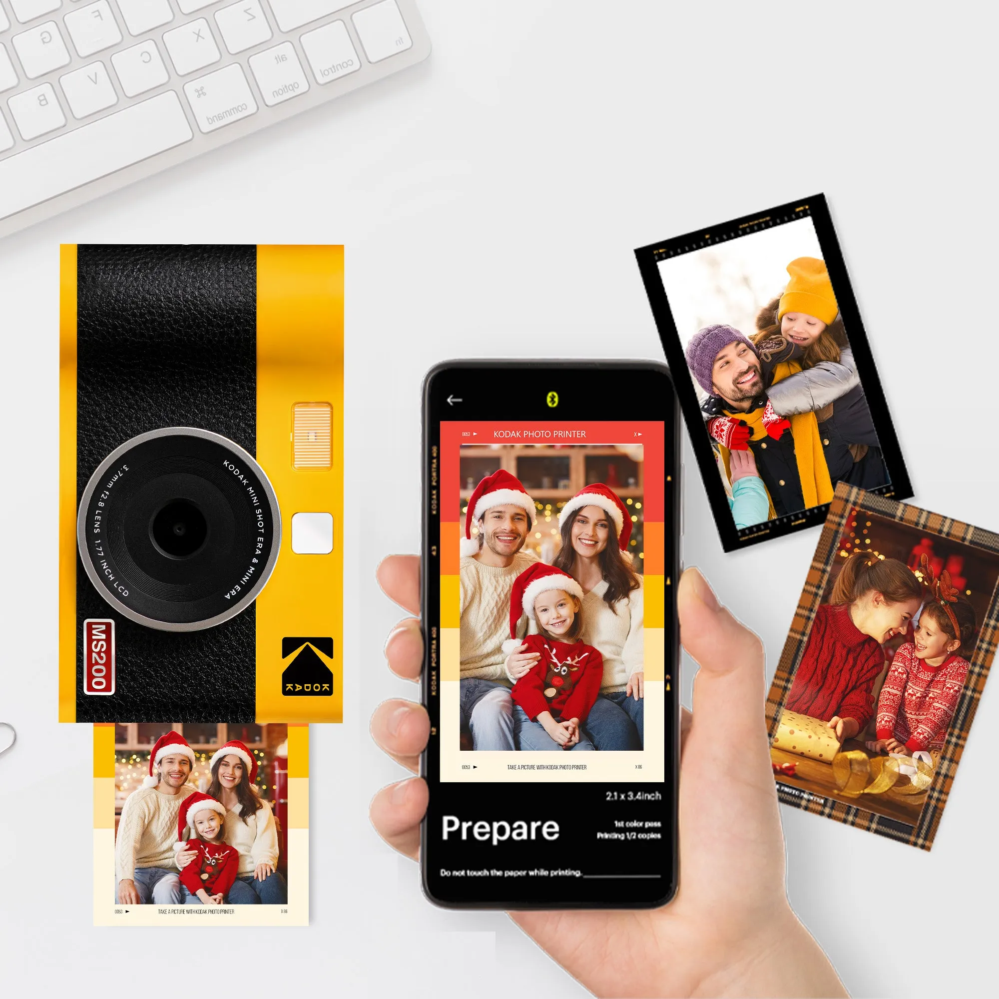 KODAK Mini Shot 2 ERA 4PASS 2-in-1 Instant Camera and Photo Printer (2.1x3.4) (Camera   68 Sheets)