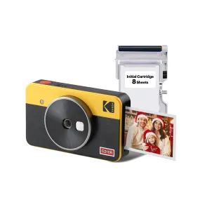 KODAK Mini Shot 2 Retro 4PASS 2-in-1 Instant Camera and Photo Printer (2.1x3.4 inches)   8 Sheets