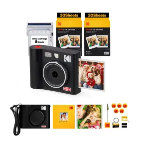 KODAK Mini Shot 3 ERA 2-in-1 Instant Camera and Photo Printer Gift Bundle (3x3) (Camera   68 Sheets   Accessories)