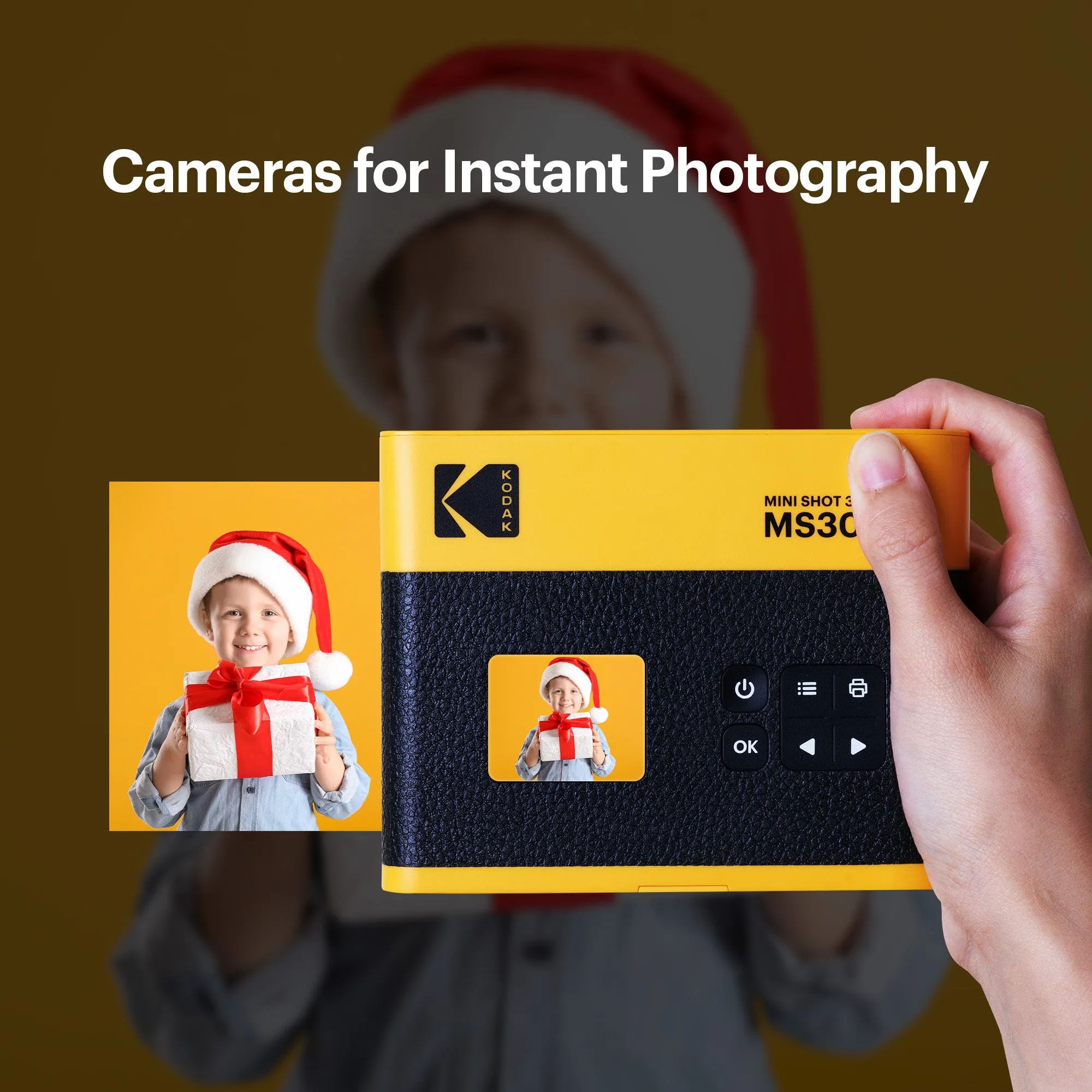 KODAK Mini Shot 3 ERA 4PASS 2-in-1 Instant Camera and Photo Printer (3x3) (Camera   8 Sheets)