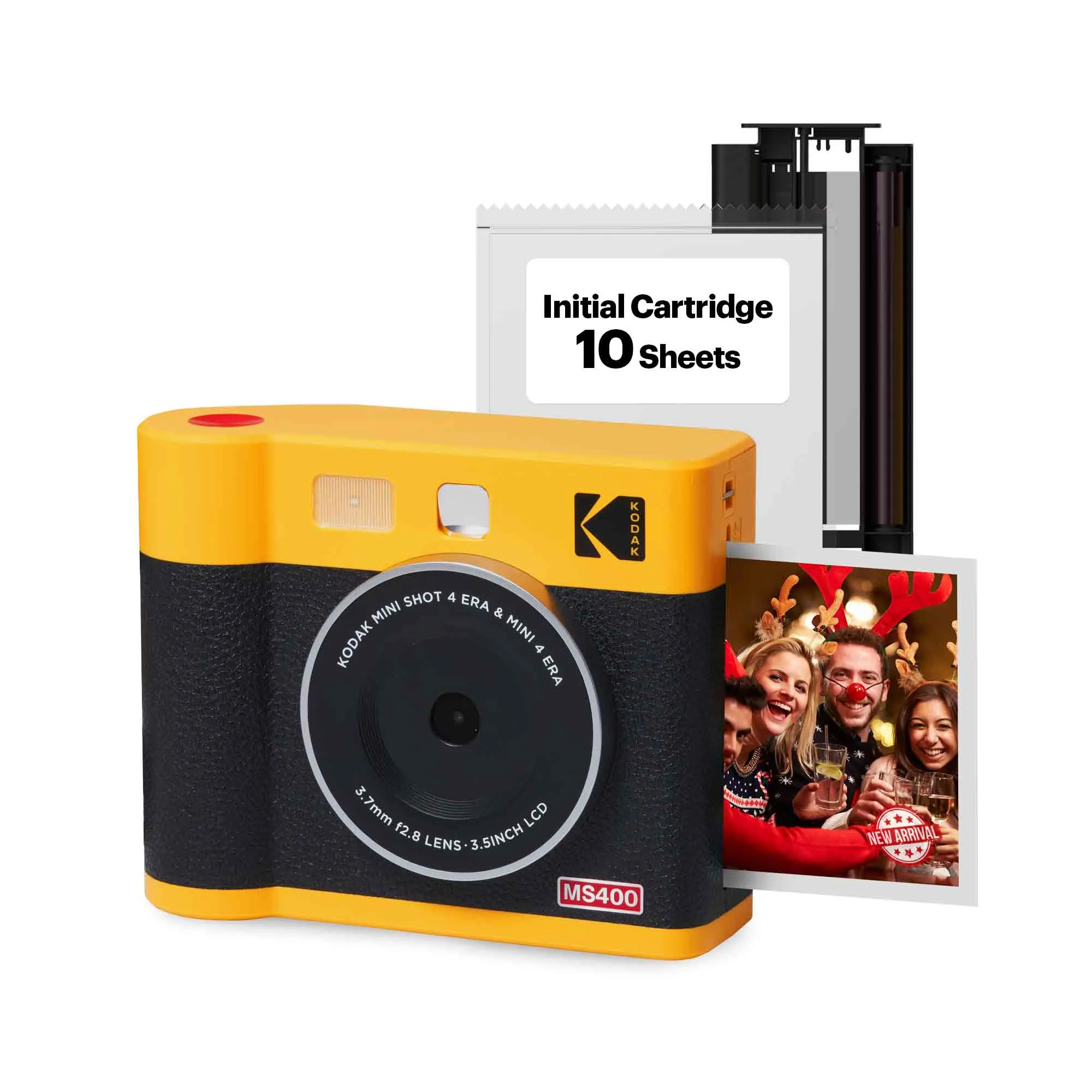 KODAK Mini Shot 4 ERA 2-in-1 Instant Camera and Photo Printer (4x4) (Camera   8 Sheets)