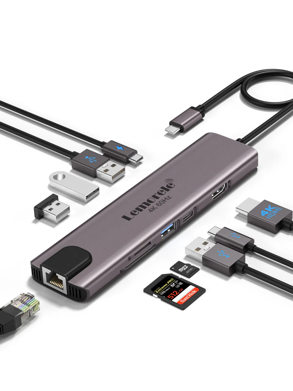 Lemorele USB C Hub 10 in 1 【#TC46】