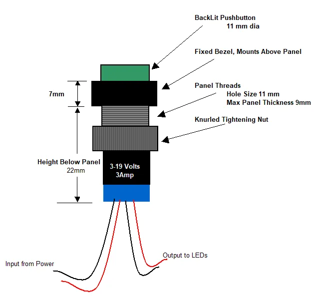 Lighted Push Button Switch
