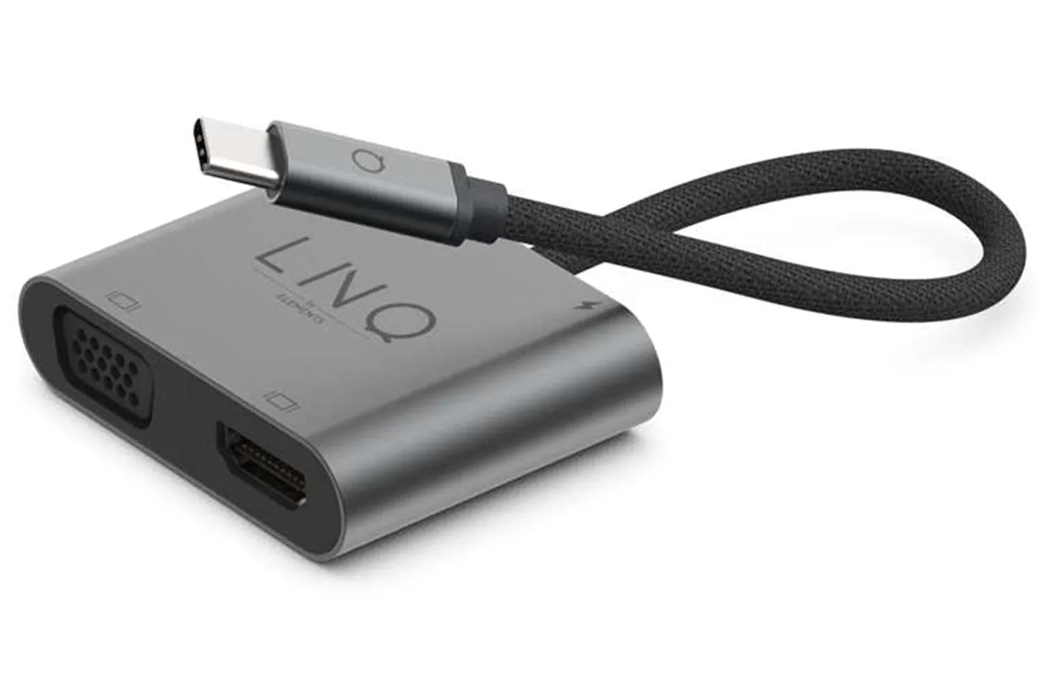 LINQ 4-in-1 USB-A USB-C VGA-HDMI Adapter