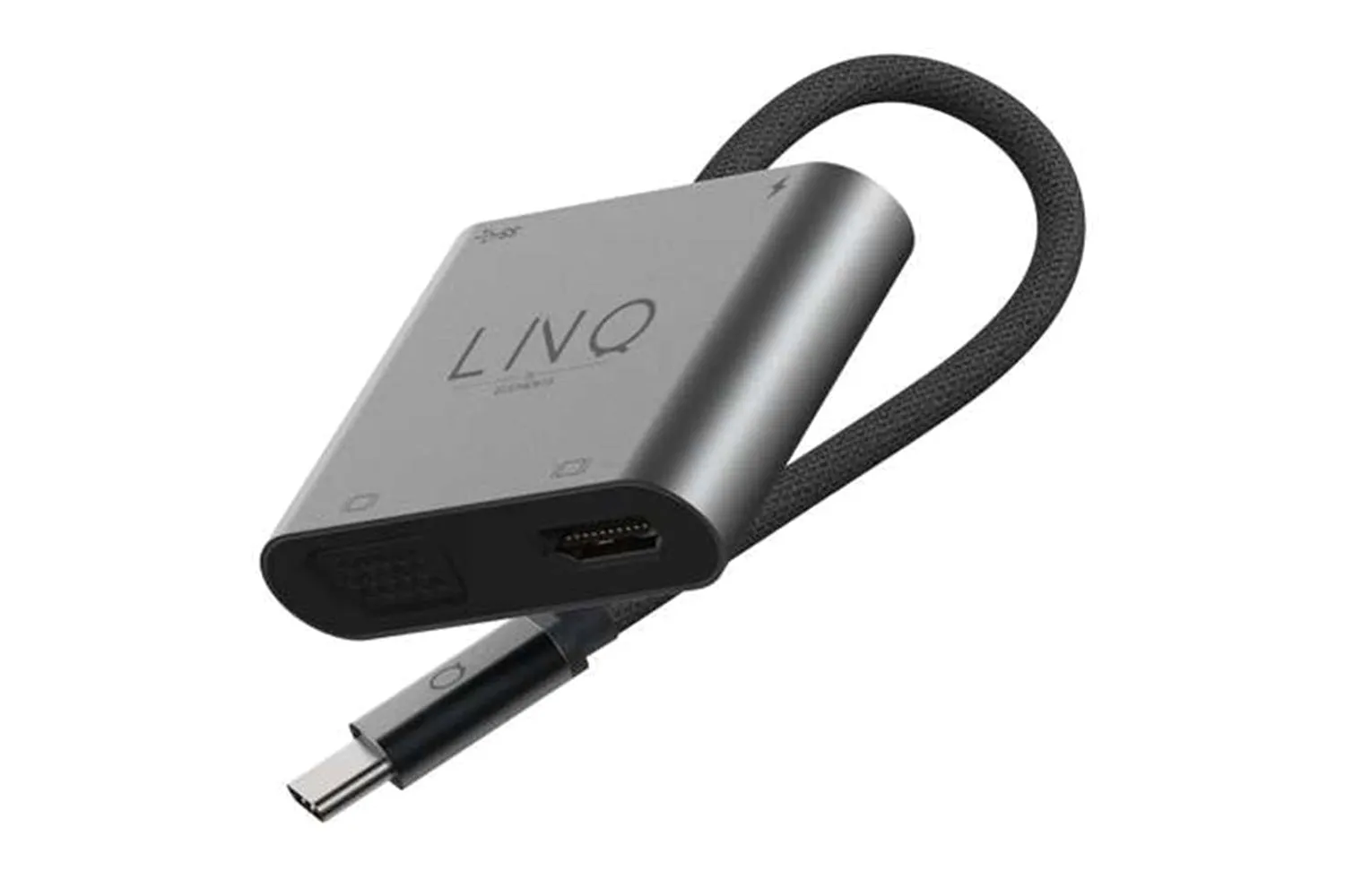 LINQ 4-in-1 USB-A USB-C VGA-HDMI Adapter