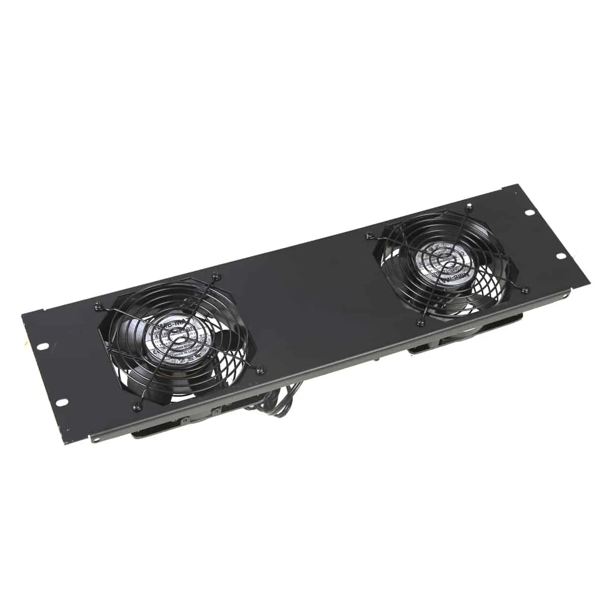 Lowell Mfg Fan Panel-3U, Two 4in Whisper Fans, 50cfm Each, Fan Guards