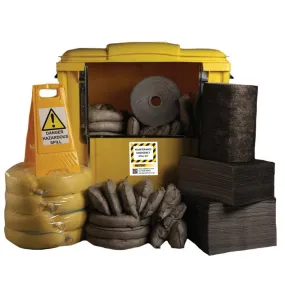 Maintenance Spill Kit Four Wheel Cart with Hinged Lid - M1000SK  || 1000ltr Absorbency