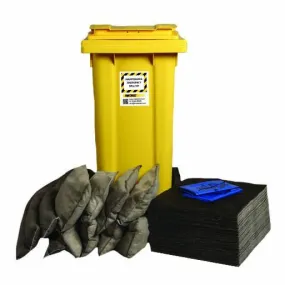 Maintenance Spill Kit Two Wheel Bin with Hinged Lid - M120SK || 120ltr Absorbency