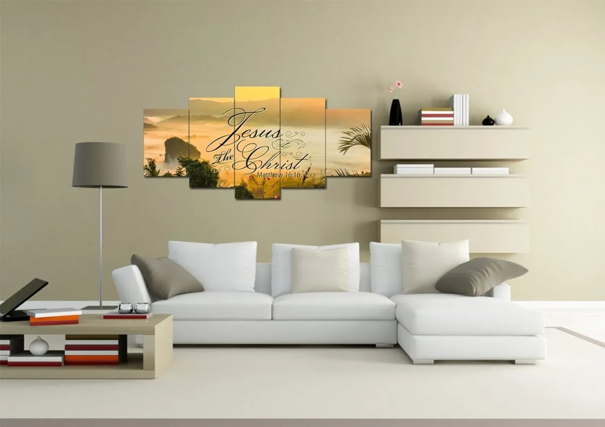 Matthew 1616 Jesus The Christ Canvas Wall Art Print S - Christian Canvas Wall Art