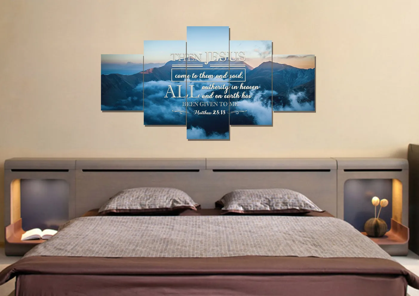 Matthew 2818 Canvas Wall Art Print S - Christian Canvas Wall Art