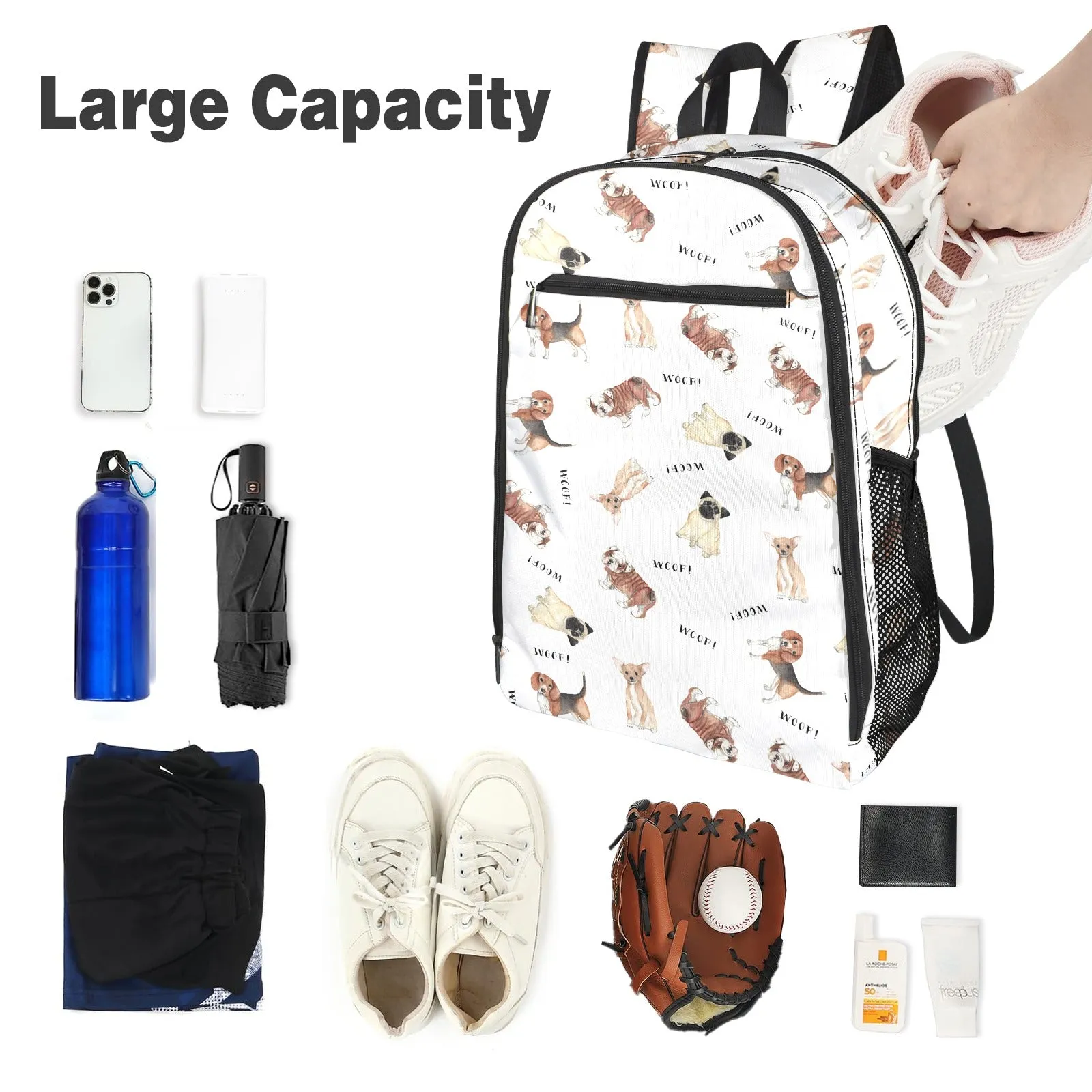 MB-Puppy-Woof-Pattern Backpack All Over Print Leisure Sports Backpack (Model 1741)