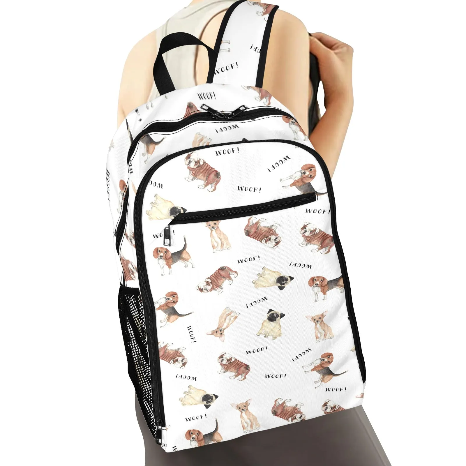 MB-Puppy-Woof-Pattern Backpack All Over Print Leisure Sports Backpack (Model 1741)