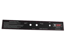 MHP Grills - Control Panel Sticker for JNR Grills w/ Metal Knobs - HHCPLBL18S