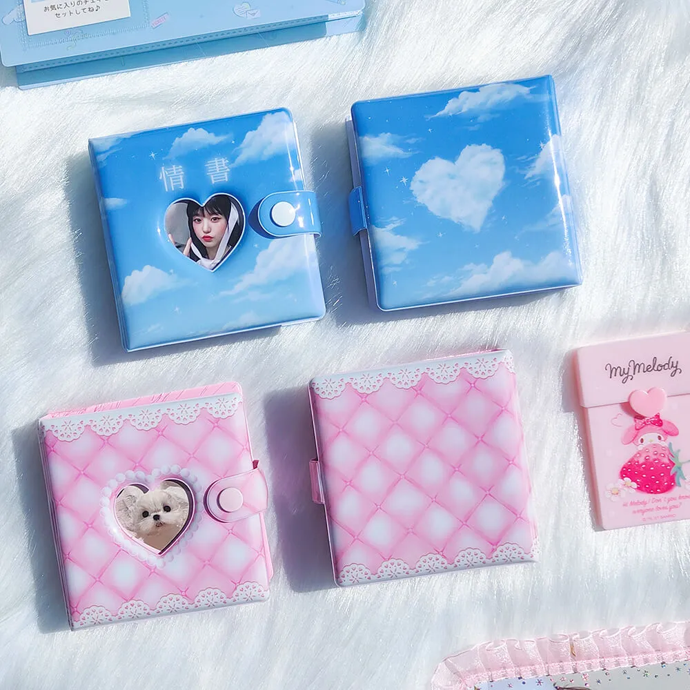 Mini 3-Ring Binder Photo Album Love Heart Hollow