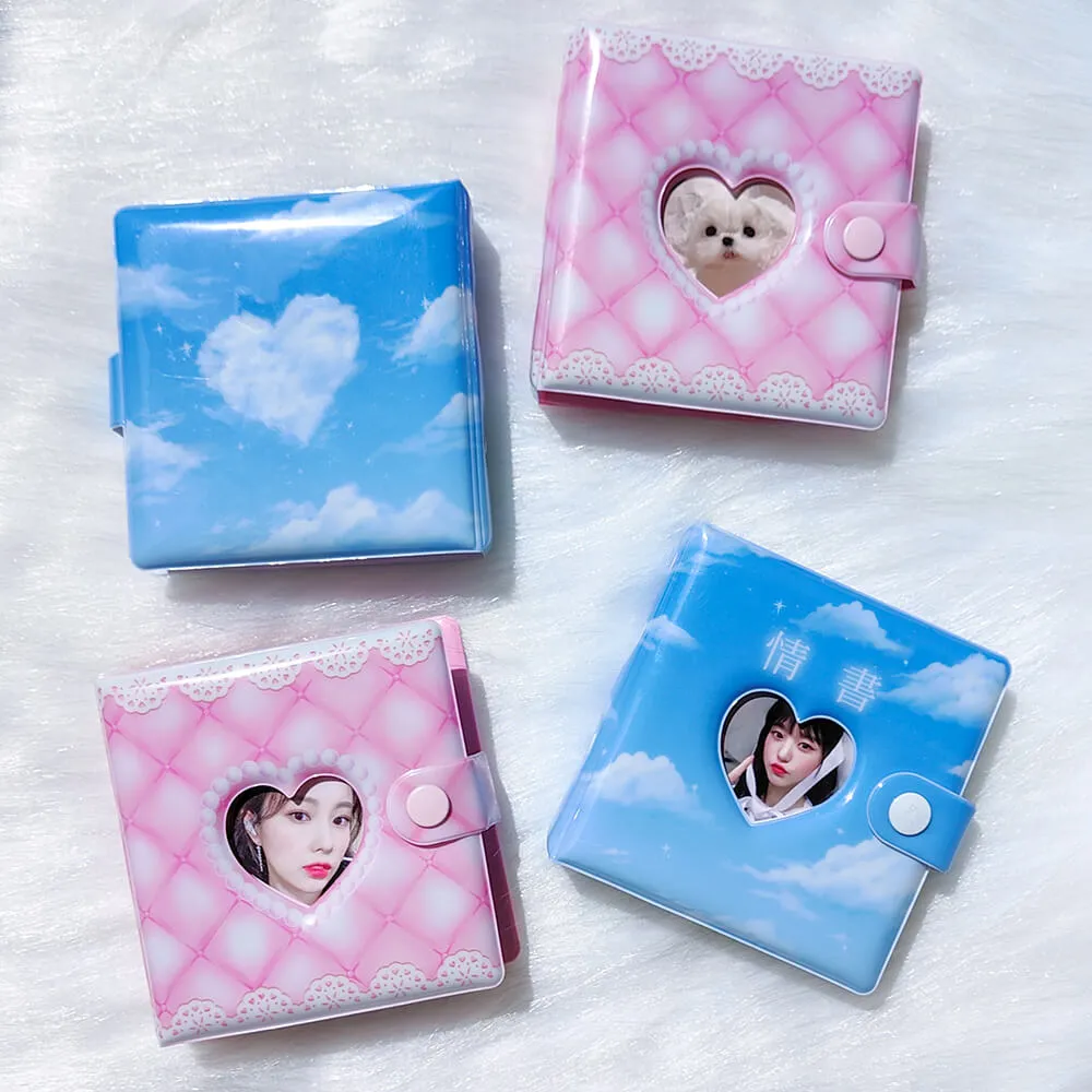 Mini 3-Ring Binder Photo Album Love Heart Hollow