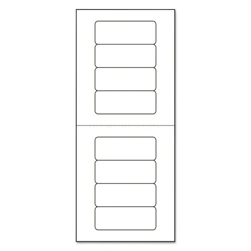 Mini-sheets Mailing Labels, Inkjet/laser Printers, 1 X 2.63, White, 8/sheet, 25 Sheets/pack