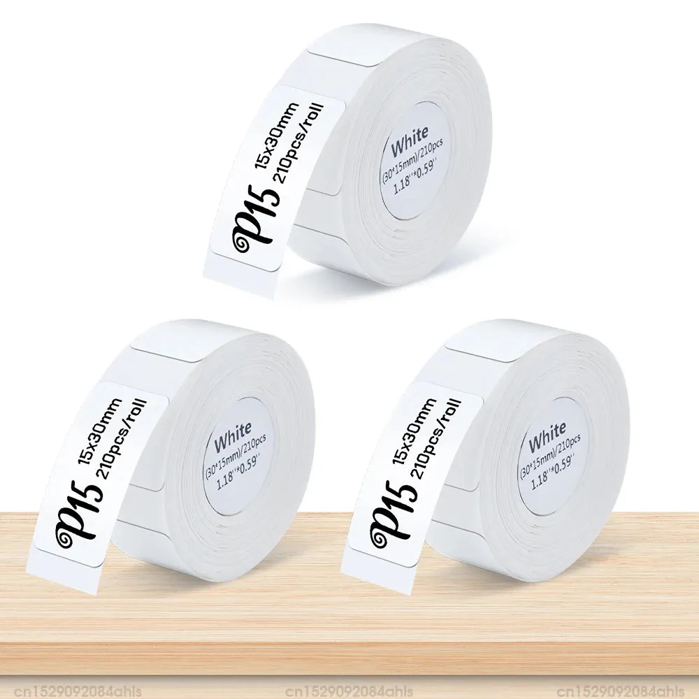 Mini Thermal Printer P15 Portable Bluetooth Label Printer Adhesive Sticker Inkless Labeling Machine with Thermal Paper