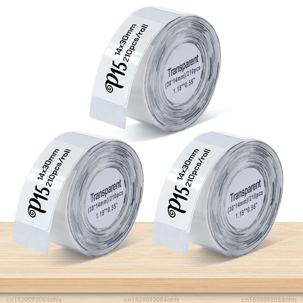 Mini Thermal Printer P15 Portable Bluetooth Label Printer Adhesive Sticker Inkless Labeling Machine with Thermal Paper