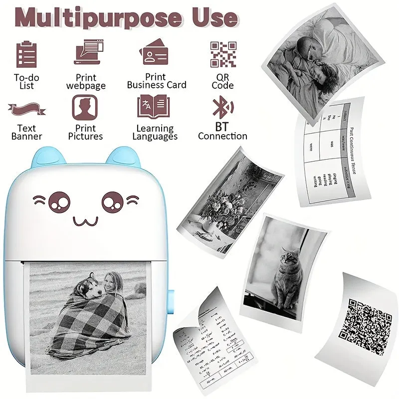 Mobile Bluetooth Mini Printer - Perfect for Students and Labels Prints