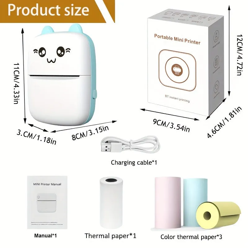 Mobile Bluetooth Mini Printer - Perfect for Students and Labels Prints