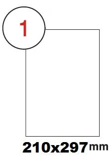 Multi purpose white label-210x297mm (A4)
