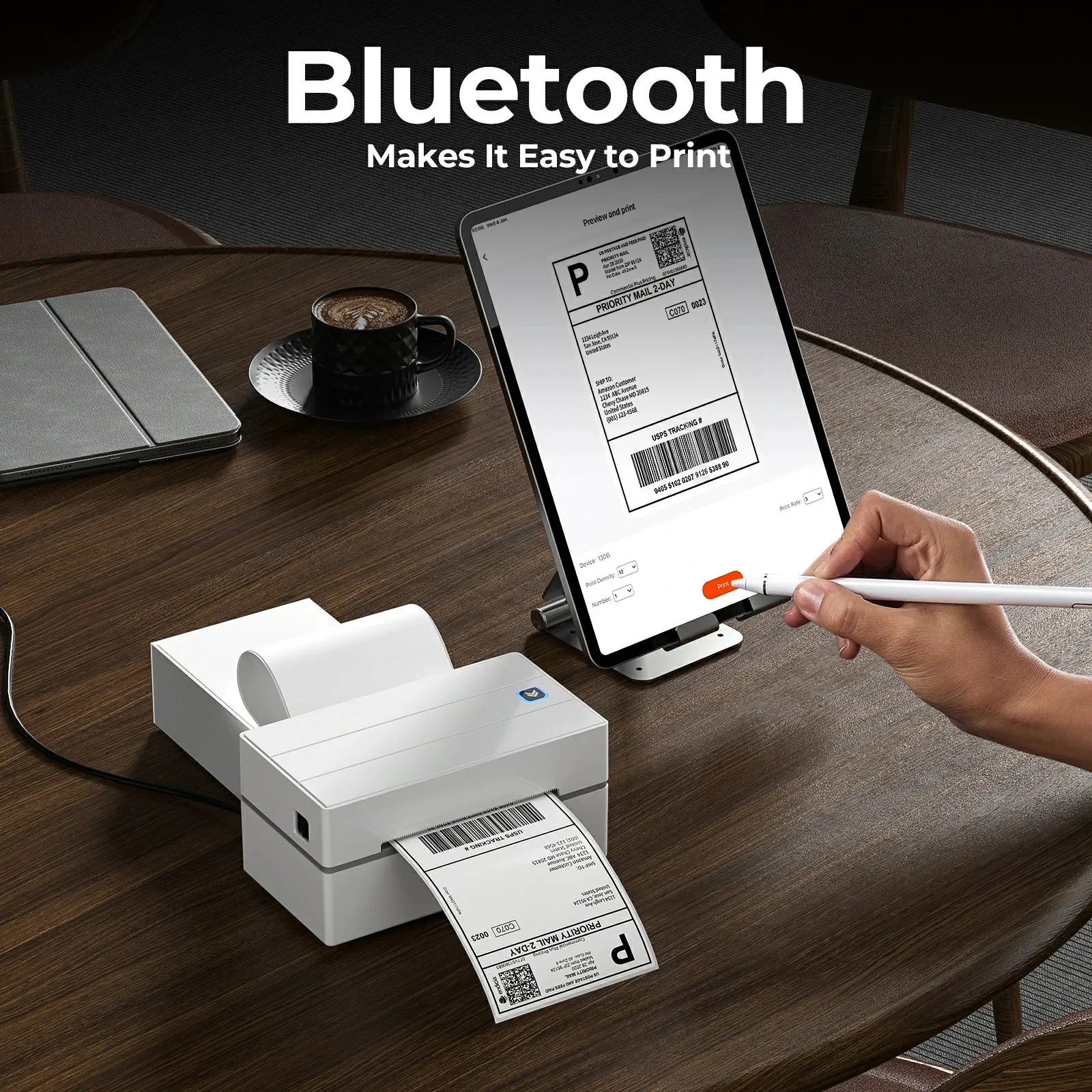 MUNBYN Bluetooth Thermal Label Printer P130B Starter Kit