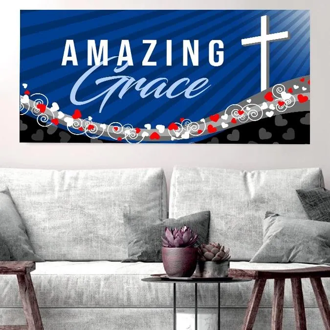 Music Amazing Grace Wall Art & Decor - Christian Canvas Wall Art