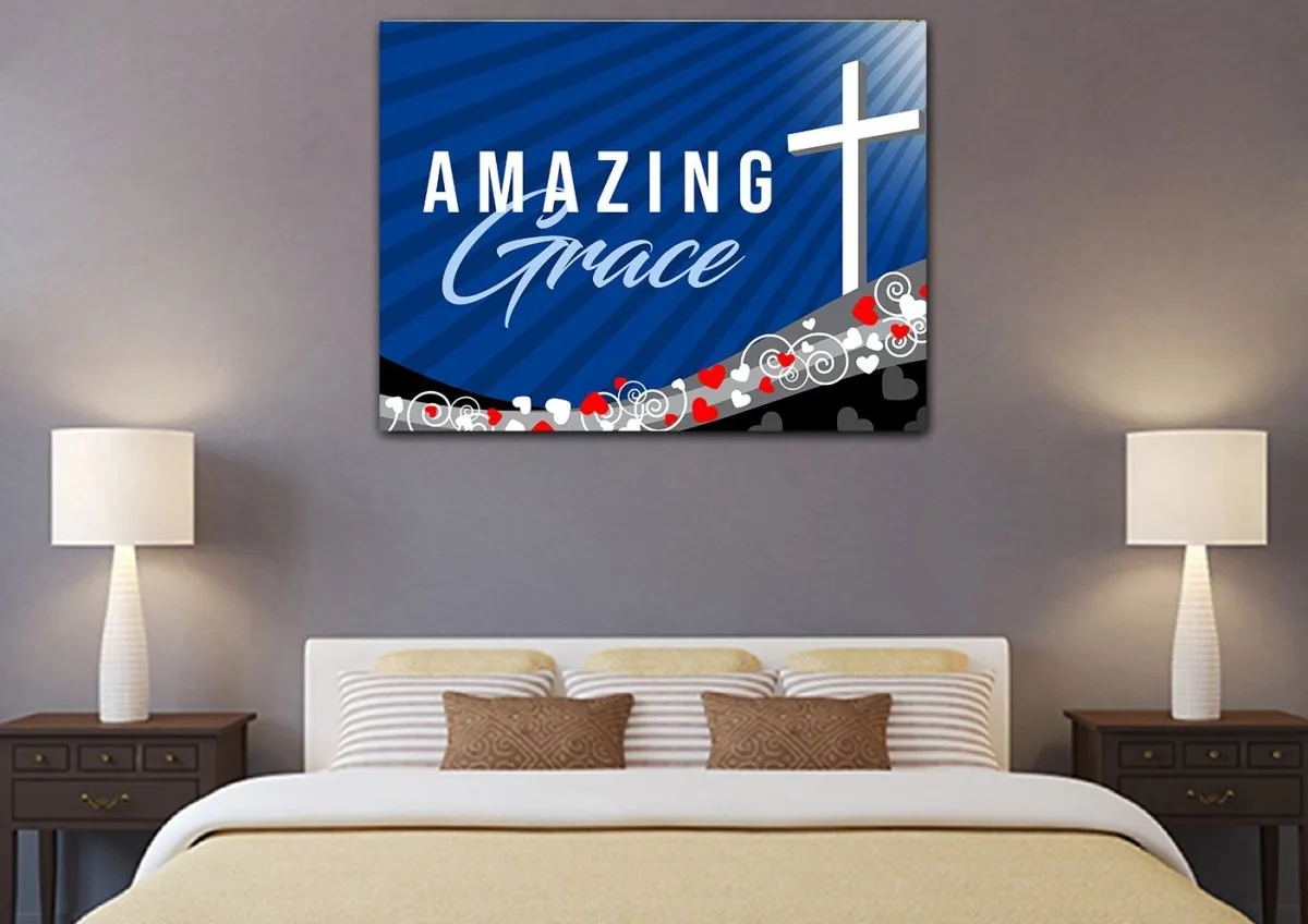 Music Amazing Grace Wall Art & Decor - Christian Canvas Wall Art