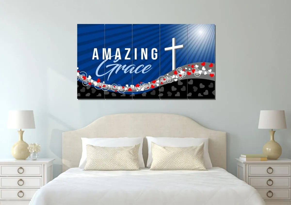 Music Amazing Grace Wall Art & Decor - Christian Canvas Wall Art