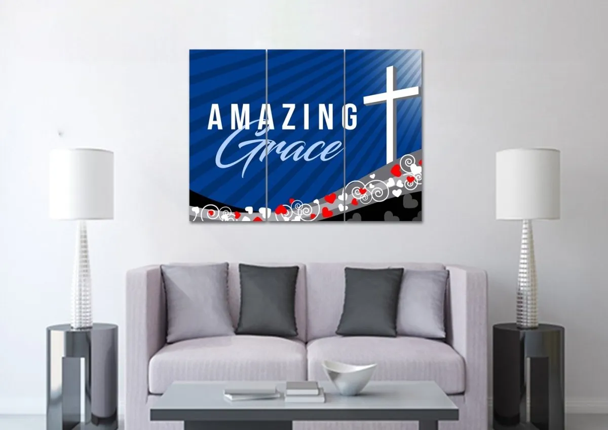 Music Amazing Grace Wall Art & Decor - Christian Canvas Wall Art