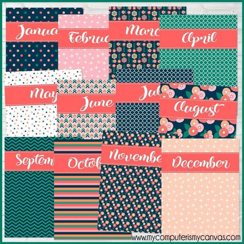 NAVY BLOOM Color Pack {Alternate Covers/Accessories for Planners/Journals} PRINTABLE