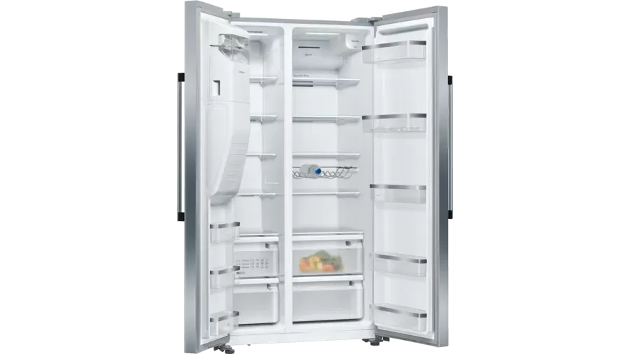Neff N70 KA3923IE0G Frost Free Freestanding American Fridge Freezer Stainless Steel