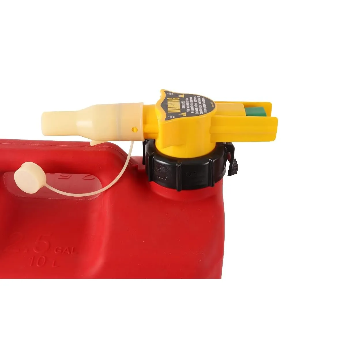No-Spill Premium Petrol Fuel Jerry Can with Spill-Proof Nozzle - 10L