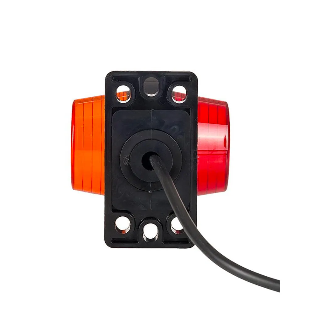 Old School Short Marker Light / Amber & Red Lens