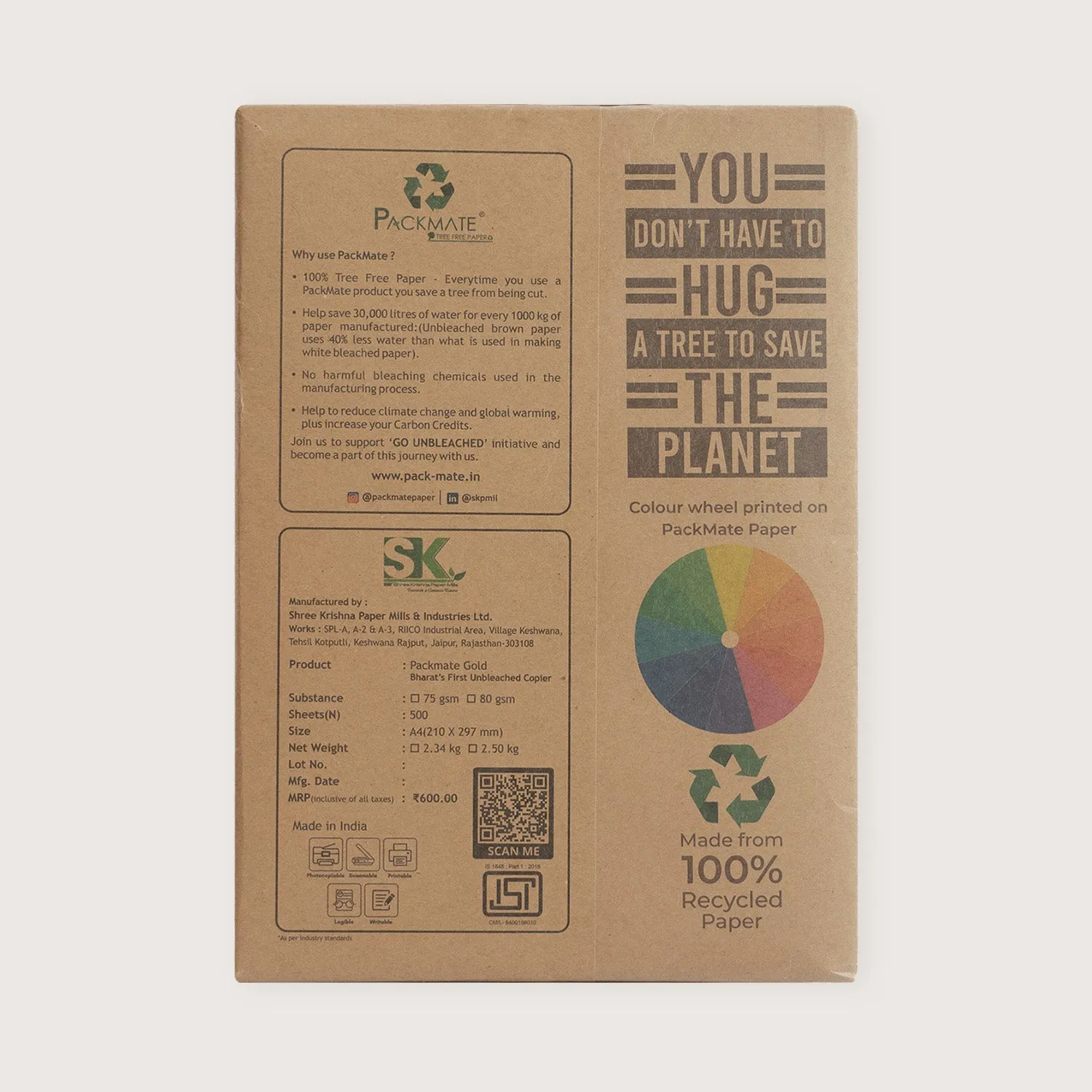 Packmate A4 Copier Combo (1 Silvercote   1 Gold) Made From 100% Recycled Paper