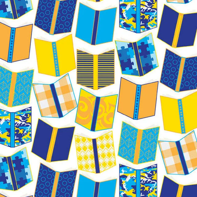 Patterned Heat Transfer Vinyl - Blue Books