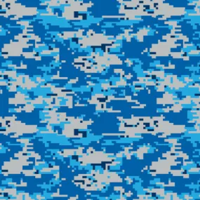 Patterned Heat Transfer Vinyl - Blue Digi Camo