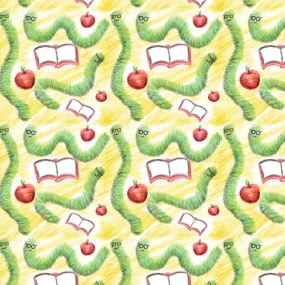 Patterned Heat Transfer Vinyl - Bookworm Teacher