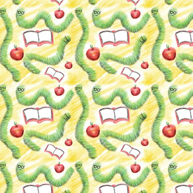 Patterned Heat Transfer Vinyl - Bookworm Teacher