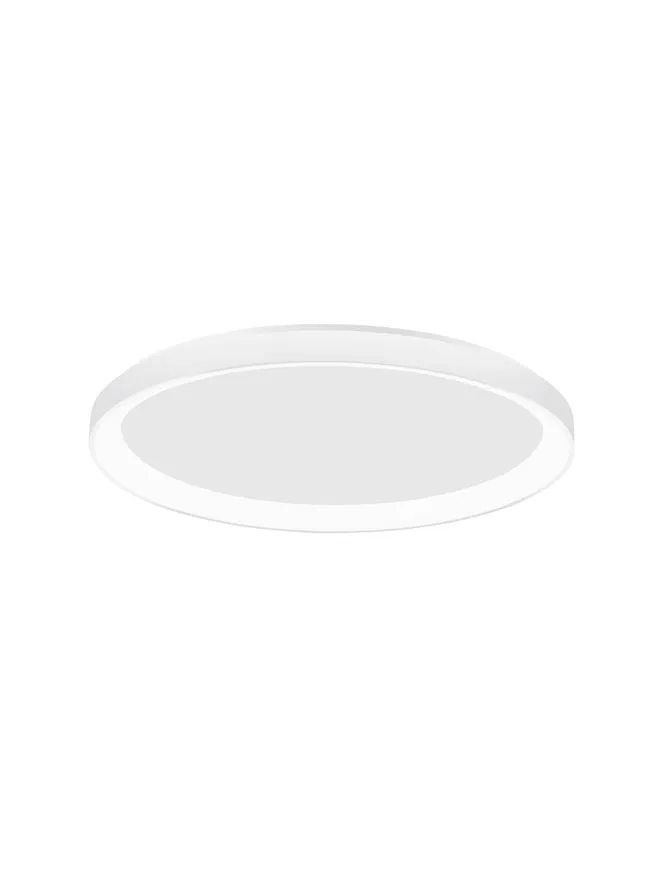 PER Dimmable Sandy White Aluminium & Acrylic Thin 58cm Ring Flush Large - ID 10610