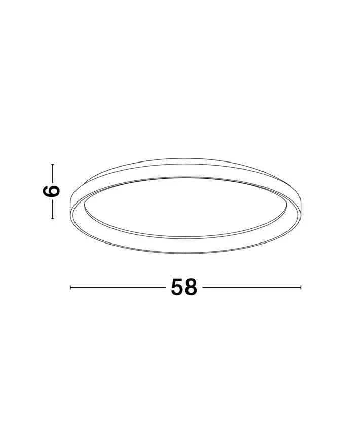 PER Dimmable Sandy White Aluminium & Acrylic Thin 58cm Ring Flush Large - ID 10610