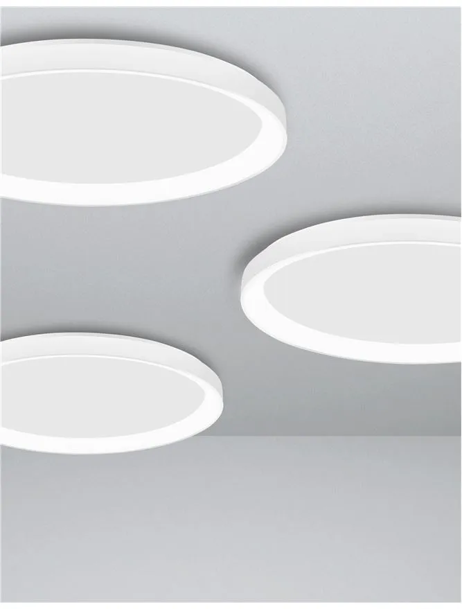 PER Dimmable Sandy White Aluminium & Acrylic Thin 58cm Ring Flush Large - ID 10610