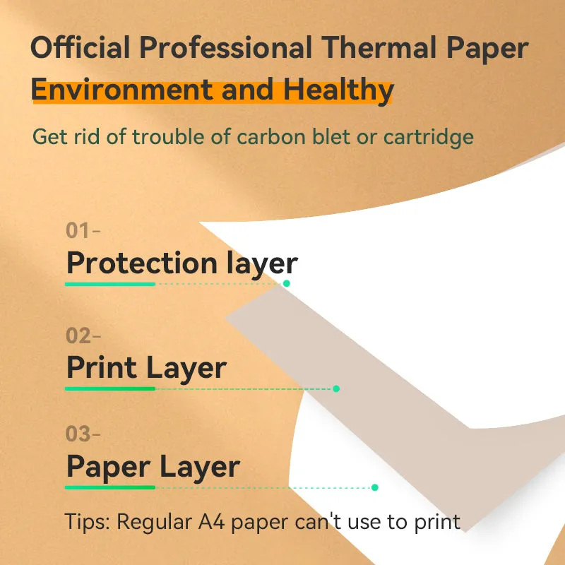 PeriPage A40 Thermal Paper 10 Years Image Time