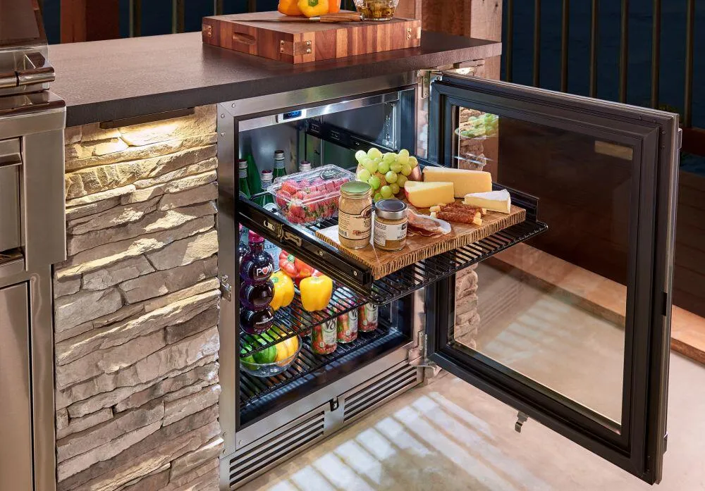 Perlick 24 inch Outdoor Built-In Compact Refrigerator HP24RM-4-3
