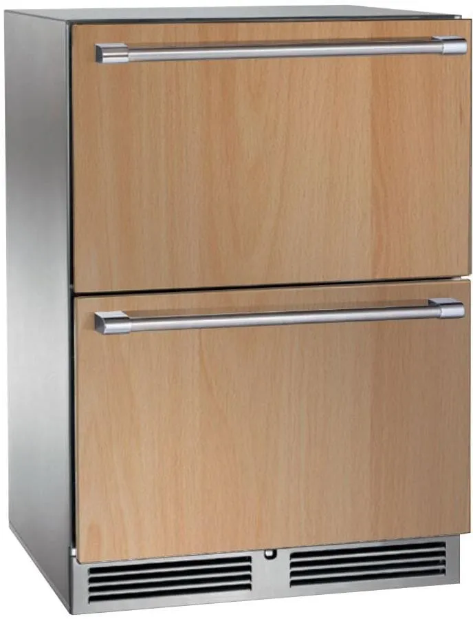 Perlick 24 inch Signature Series Refrigerator and Freezer Drawer HP24ZS-4-6