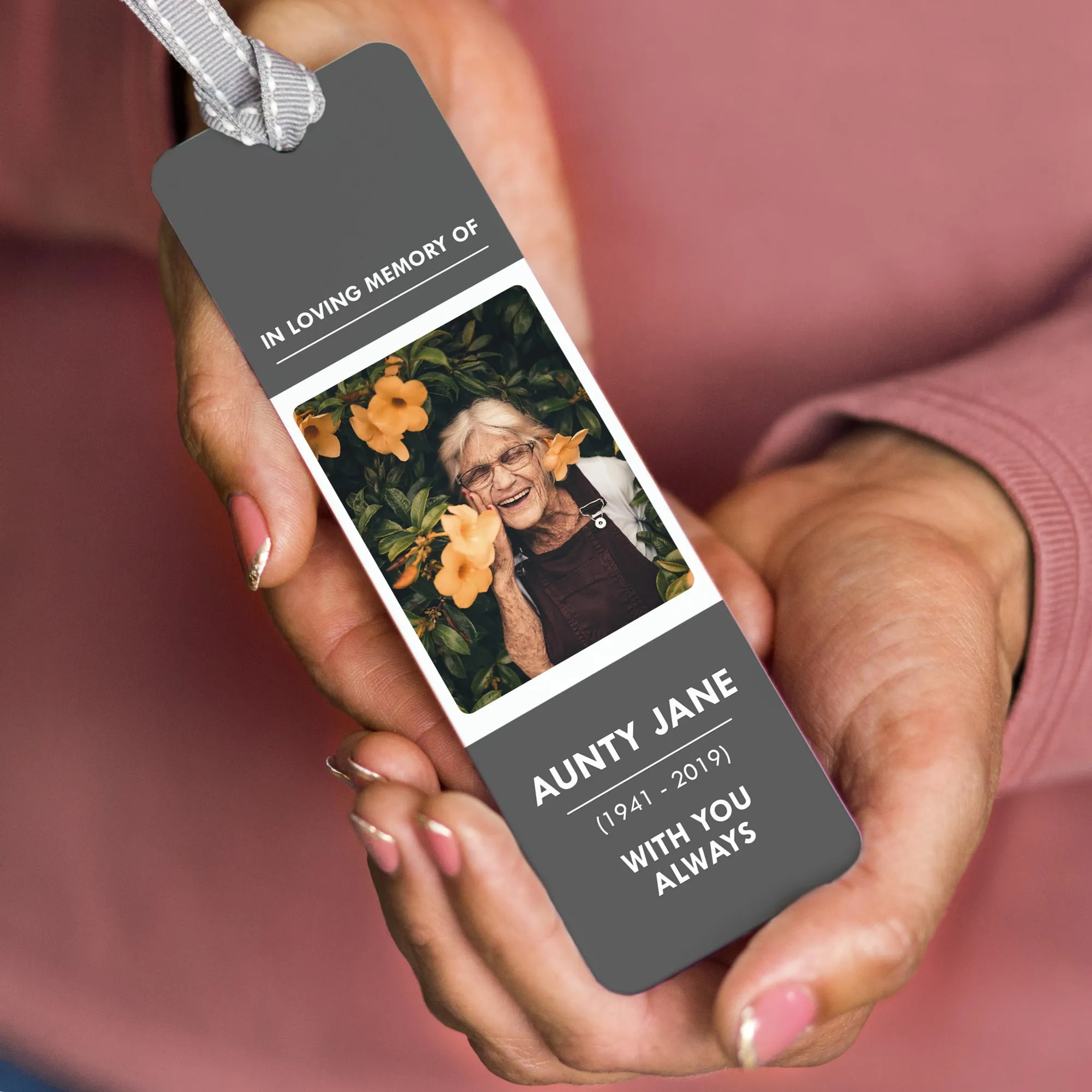 Personalised Photo Memorial Remembrance Bookmark